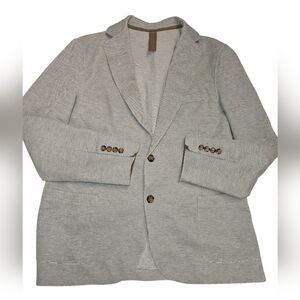 Eleventy Women's Gray Single Breasted Tweed Blazer Size Italian 52/US 14